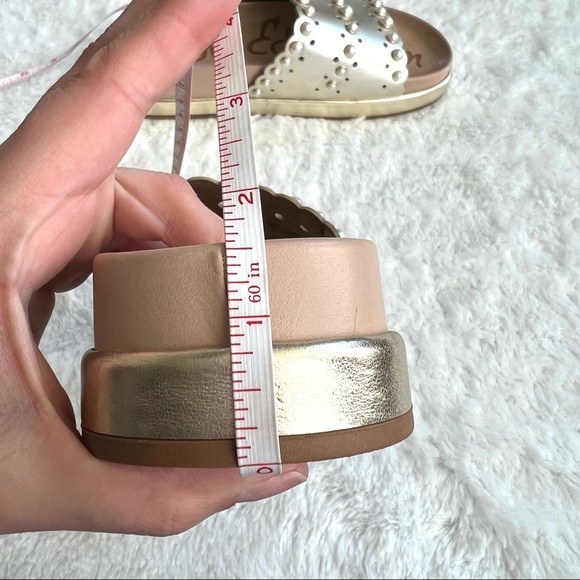 Sam Edelman Sera Slide Jute Metallic Leather Slip On Sandal - Picture 16 of 16